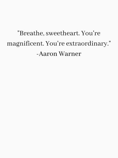 Aaron Warner Quote | Shatter me series | Sticker