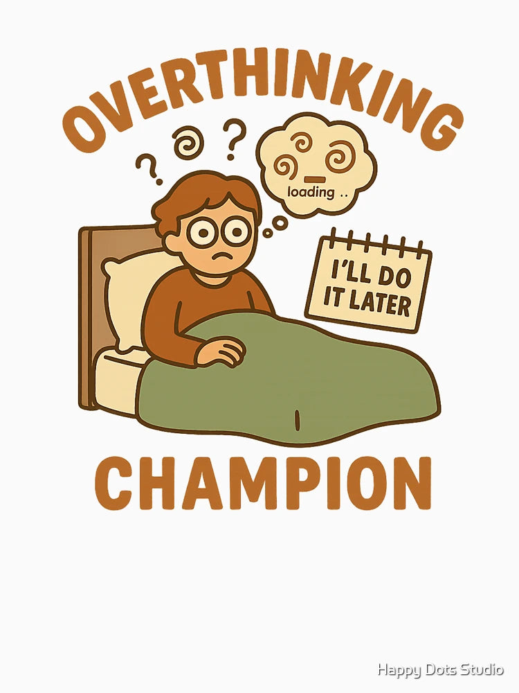 Overthinking Champion – Overloaded Mind in Bed