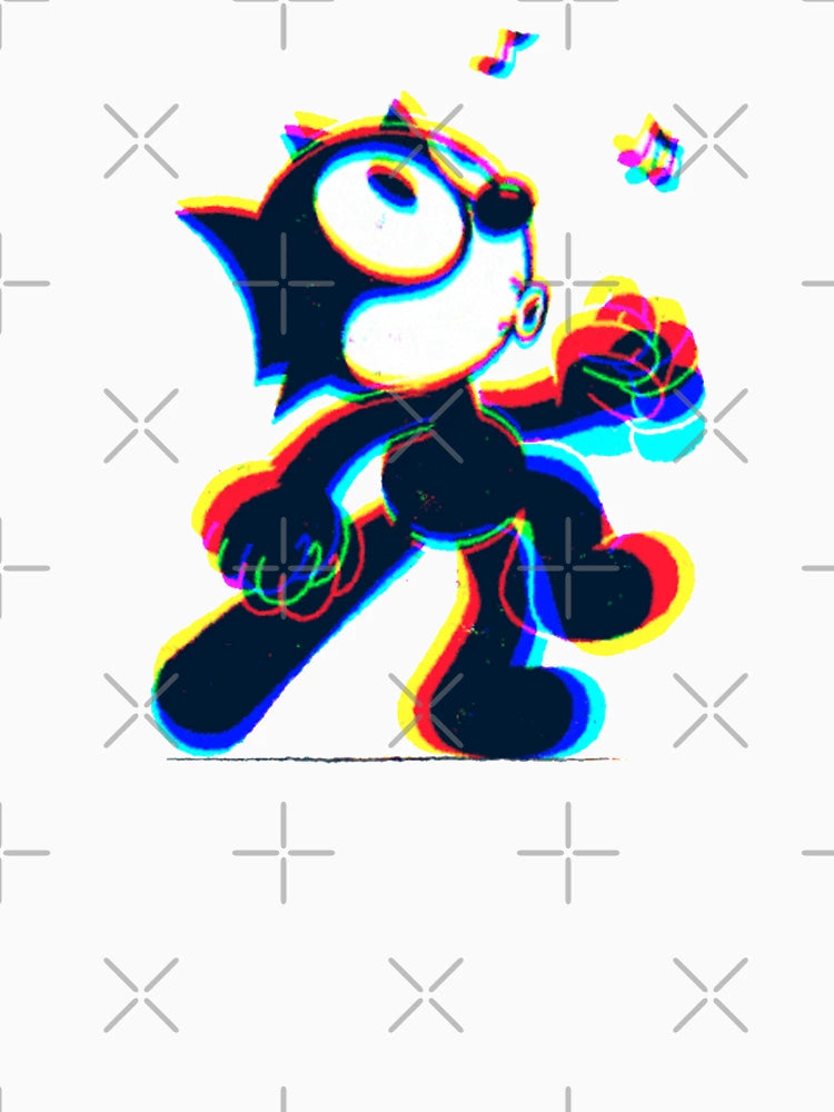 Felix the Cat Felix The Cat Dance Music 3D - WHITE tee shirt model