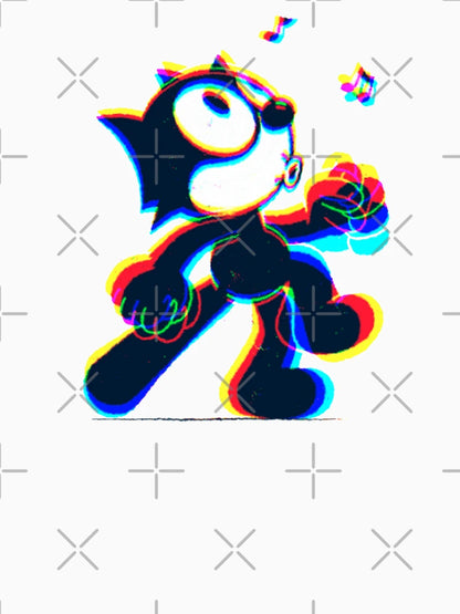 Felix the Cat Felix The Cat Dance Music 3D - WHITE tee shirt model