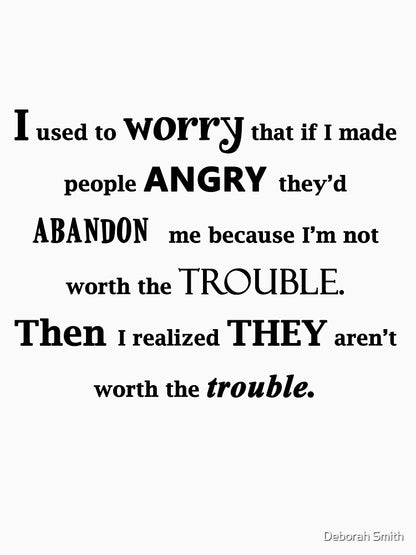 I used to worry --Learn to say No