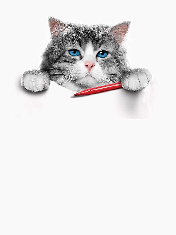 3d Cat with Pen