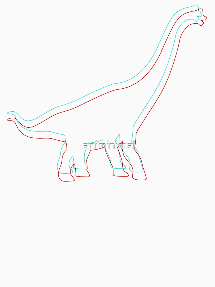 3D Brachiosaurus outlines