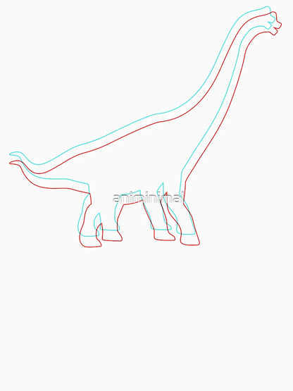 3D Brachiosaurus outlines