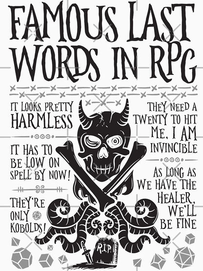 Famous Last Words in RPG (Black)