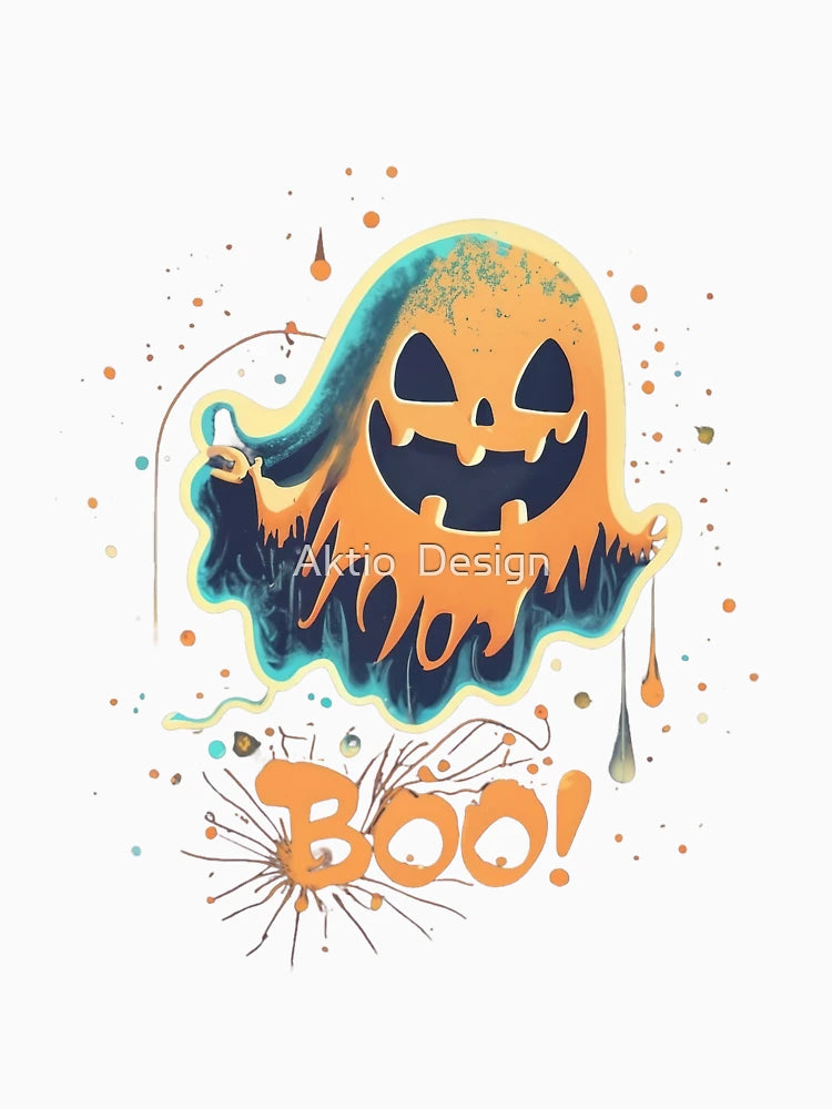 A creepy but cute smiling ghost