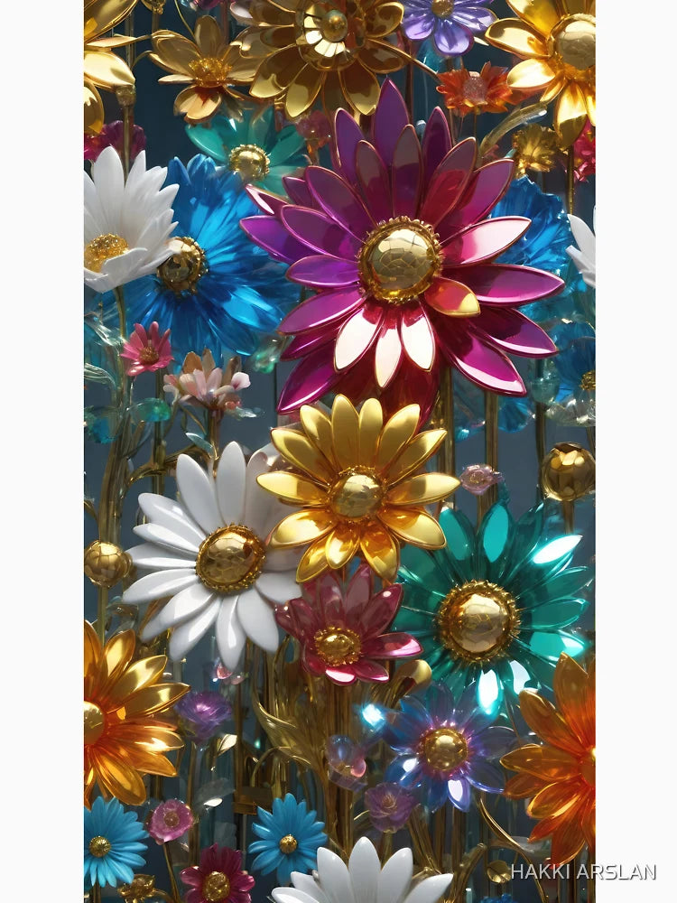 3d Colorful Flowers Backgroun, Floral Pattern