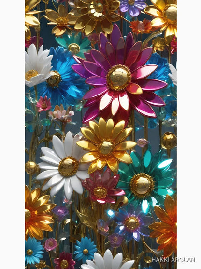3d Colorful Flowers Backgroun, Floral Pattern
