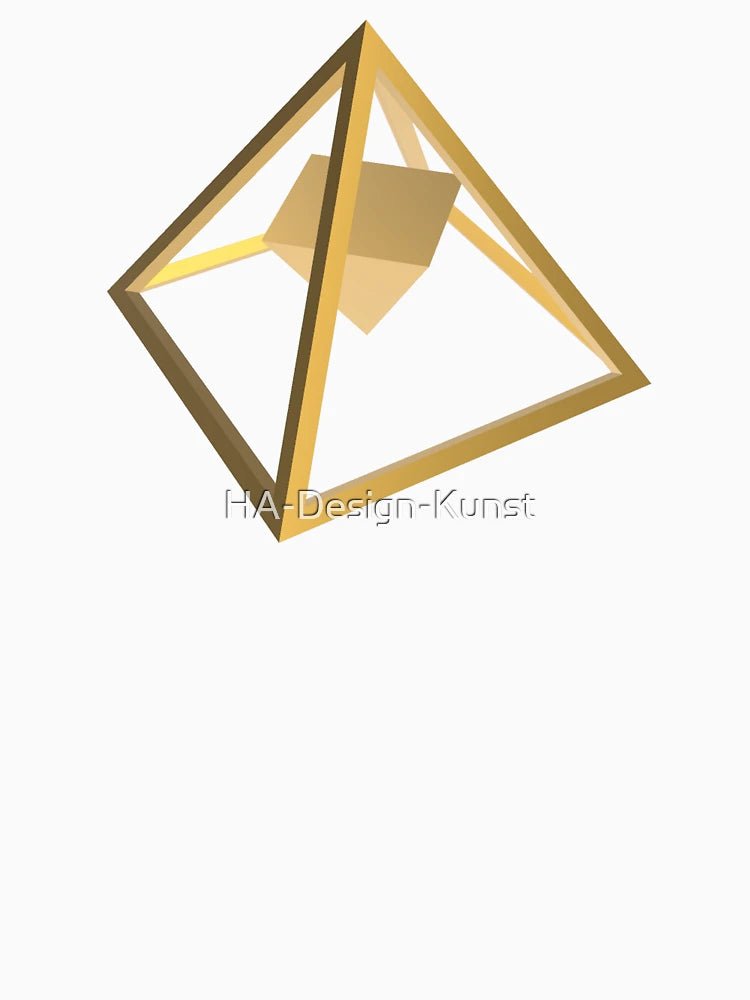 3D Pyramid - Trend color Samoan Sun