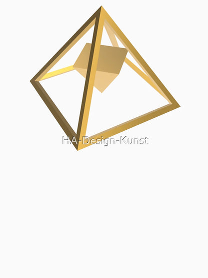 3D Pyramid - Trend color Samoan Sun