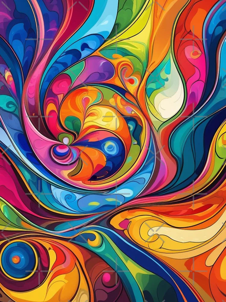 Abstract Geometric Rainbow Pattern 8