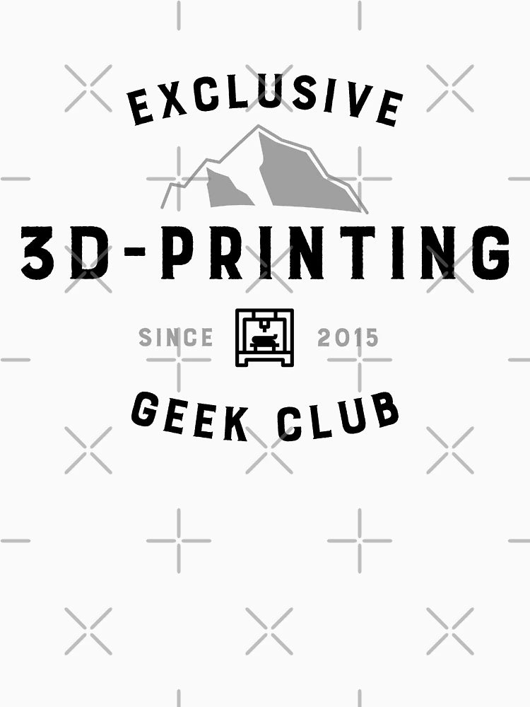 3d-printing club logo black and grey font