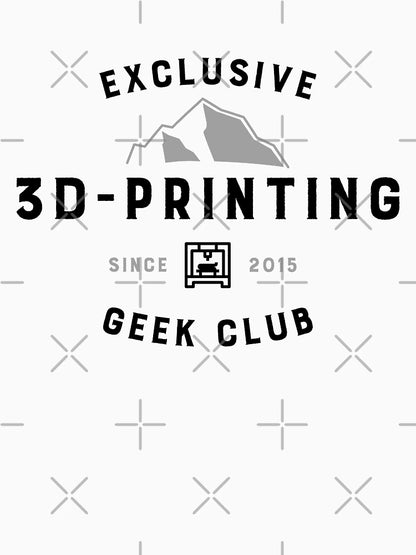3d-printing club logo black and grey font
