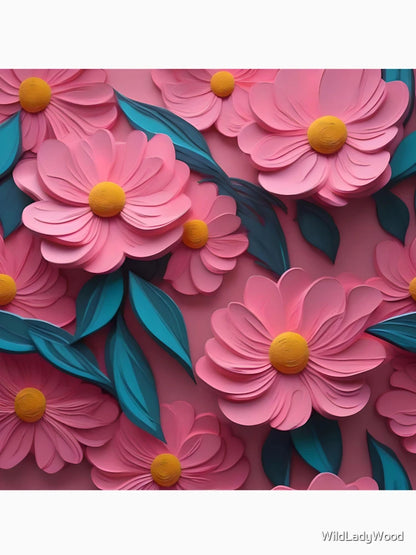 3D flowers, pink