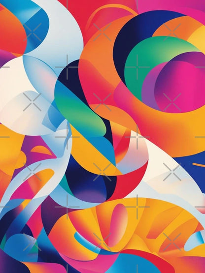 Abstract Geometric Rainbow Pattern 7