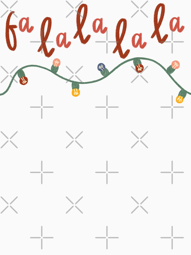 Fa La La La La Christmas Lights Illustration