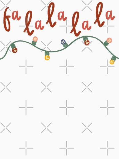 Fa La La La La Christmas Lights Illustration