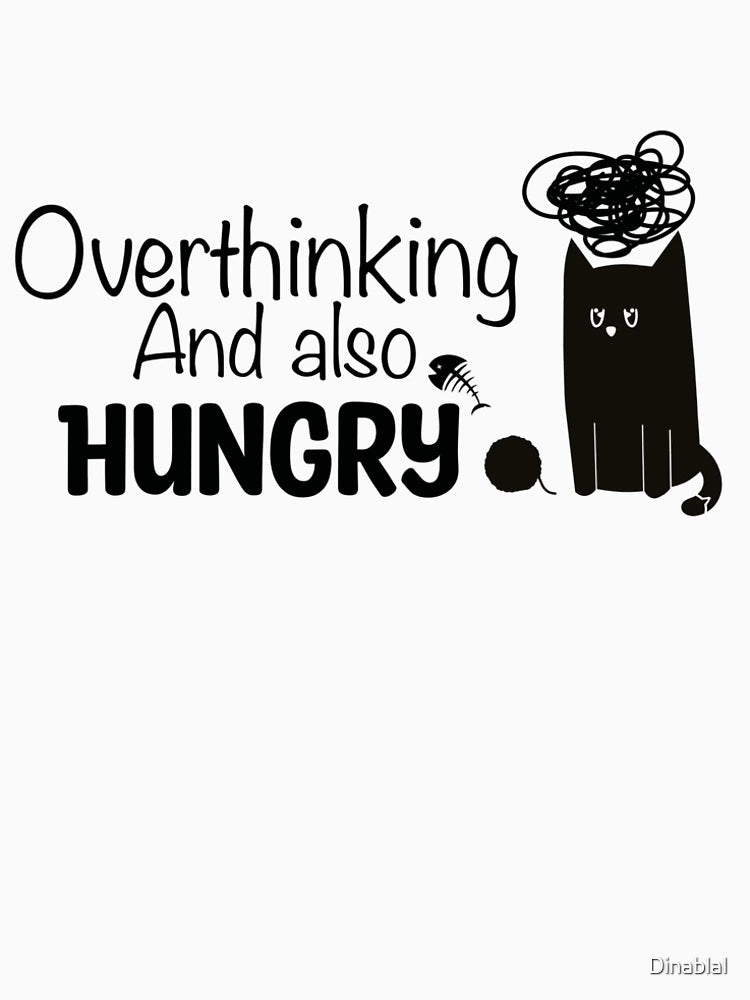 Overthinking and also hungry black cat