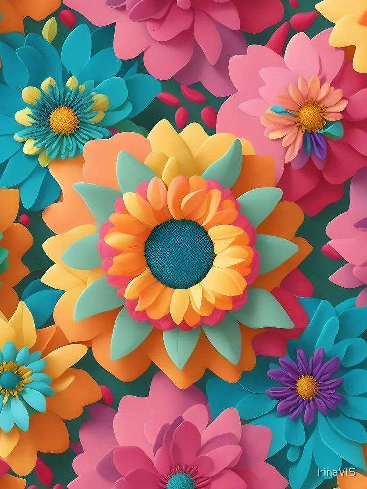 3D flowers Pattern