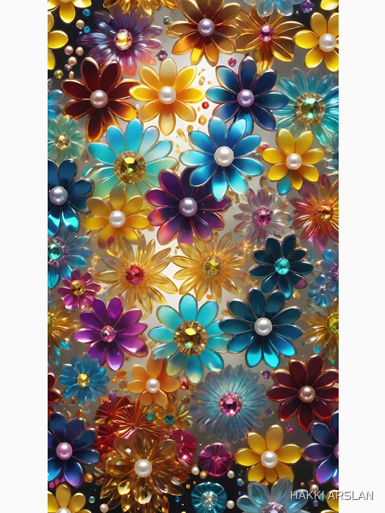 3d Colorful Flowers Backgroun, Floral Pattern