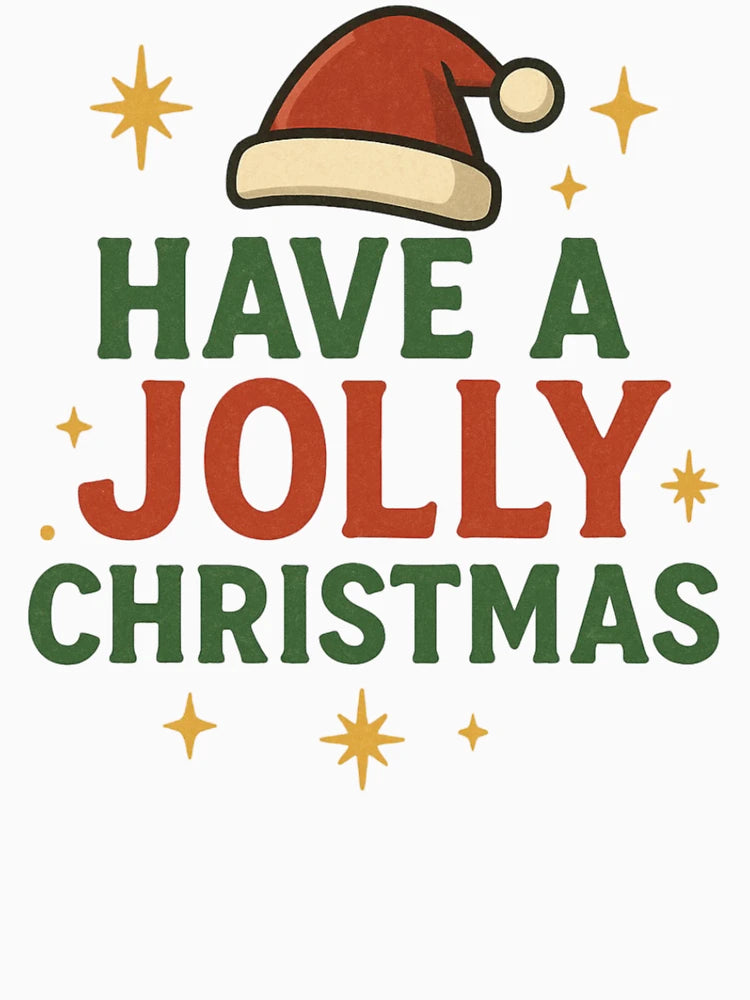 Have a Jolly Christmas – Cute Retro Christmas Design with Santa Hat