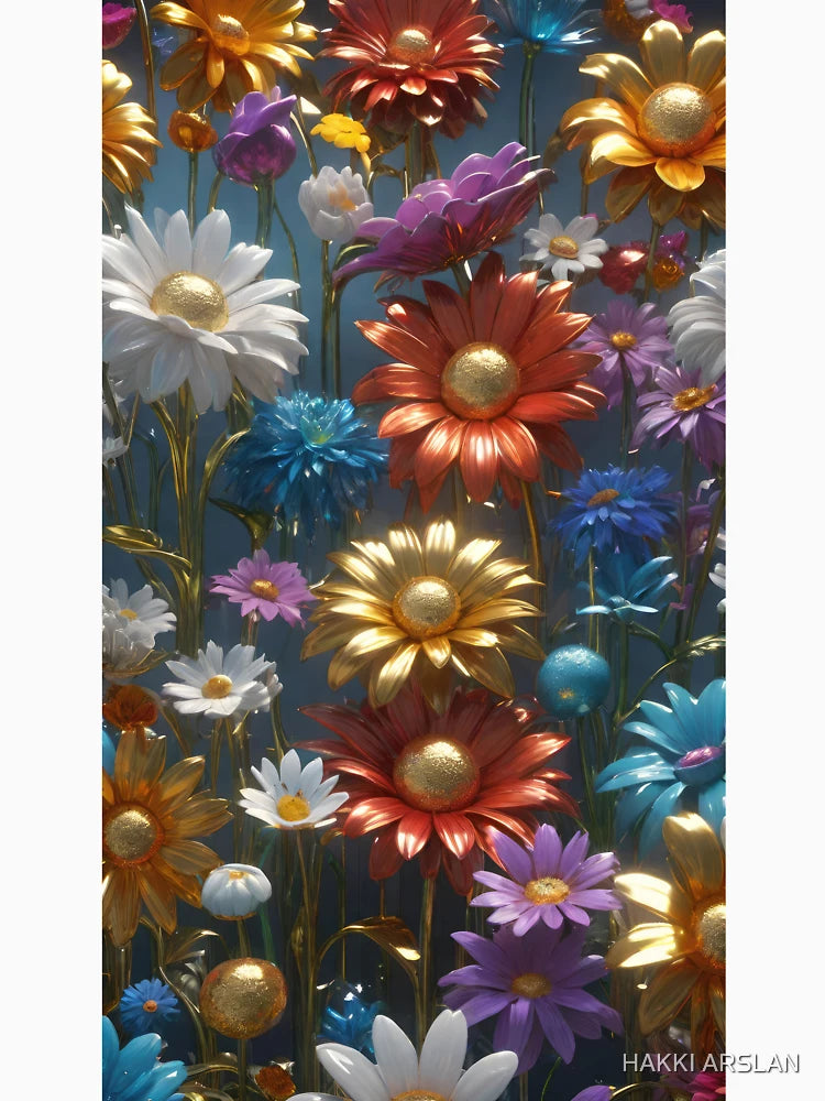 3d Colorful Flowers Backgroun, Floral Pattern