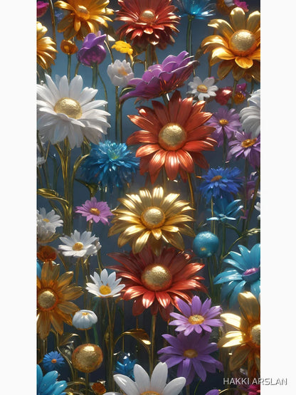 3d Colorful Flowers Backgroun, Floral Pattern