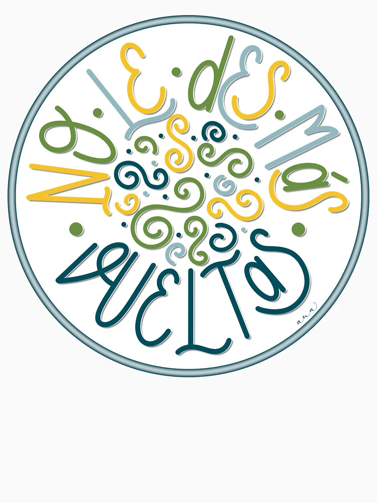 Don't overthink it in green and blue (in Spanish)