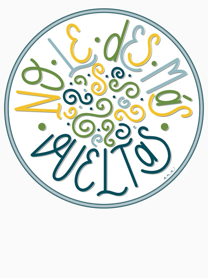 Don't overthink it in green and blue (in Spanish)