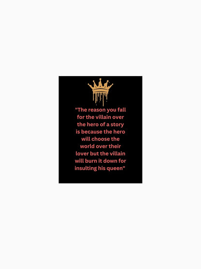 Falling for the villain quote