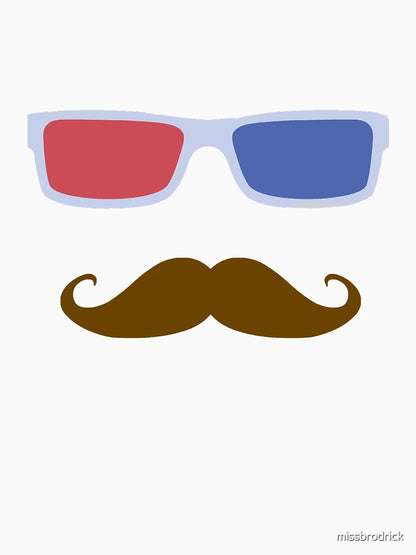 3D Glasses + Moustache