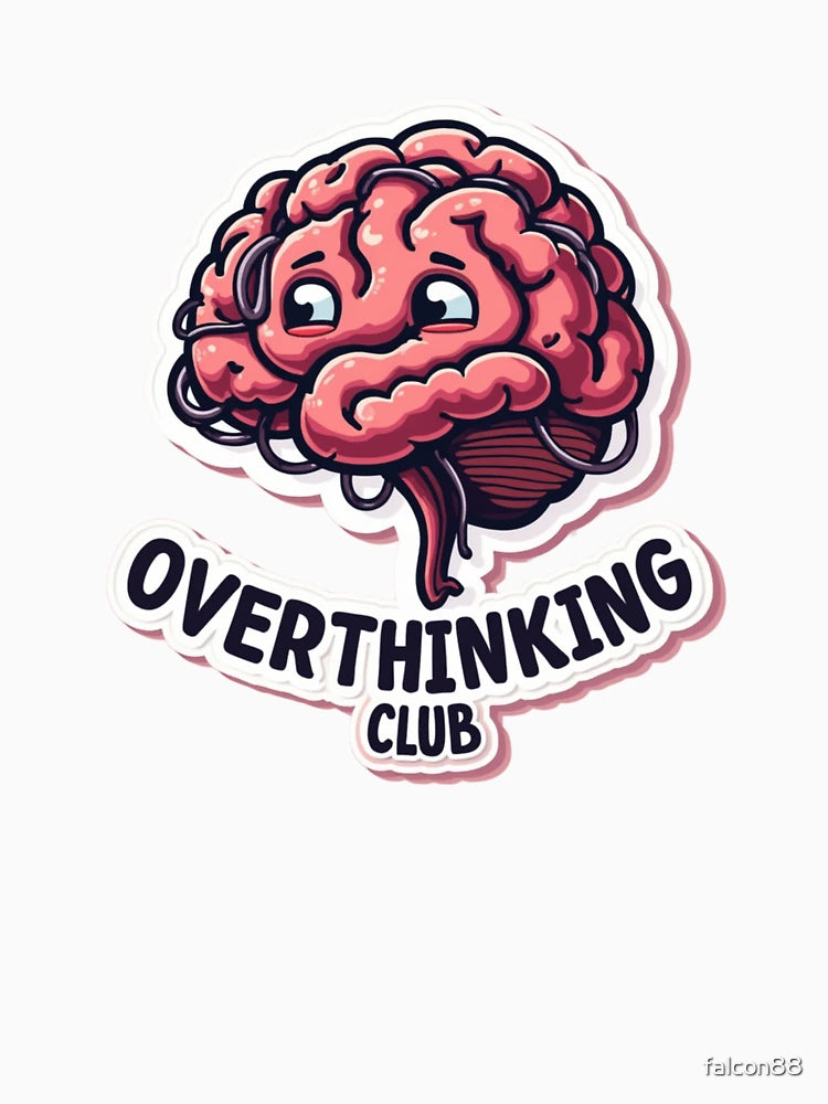 Overthinking Club Sticker – Anxiety Humor Relatable Design Ultra Gift Drop: Summer Edition