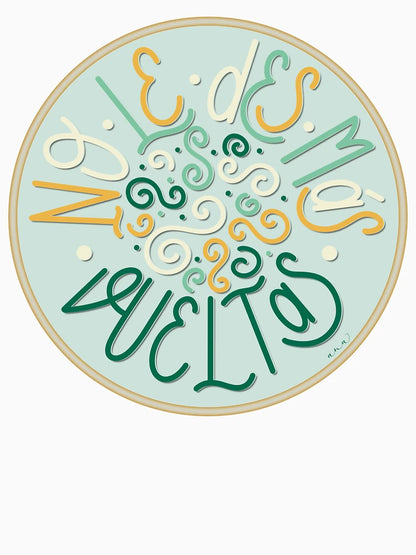 Don't overthink it in turquoise (in Spanish)