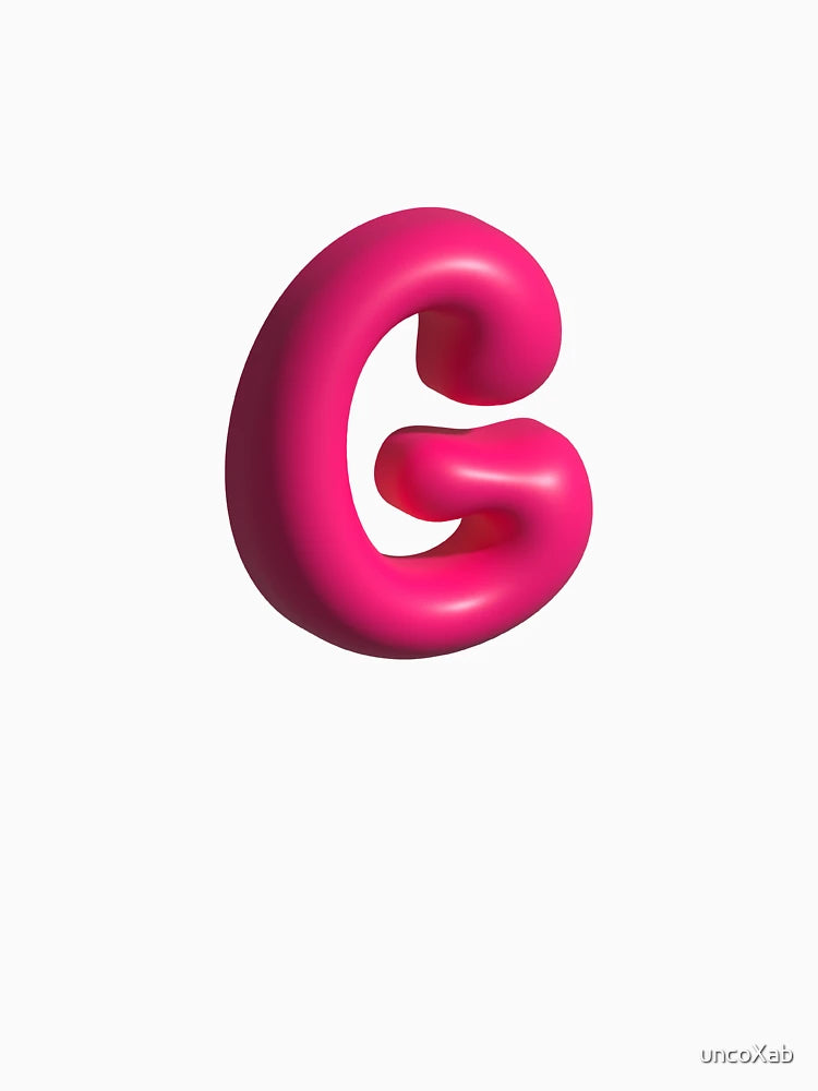 3D Pink Jelly Letter G – Glossy Bubble Alphabet Art