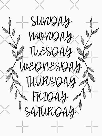 All Days Minimal Design (Black)