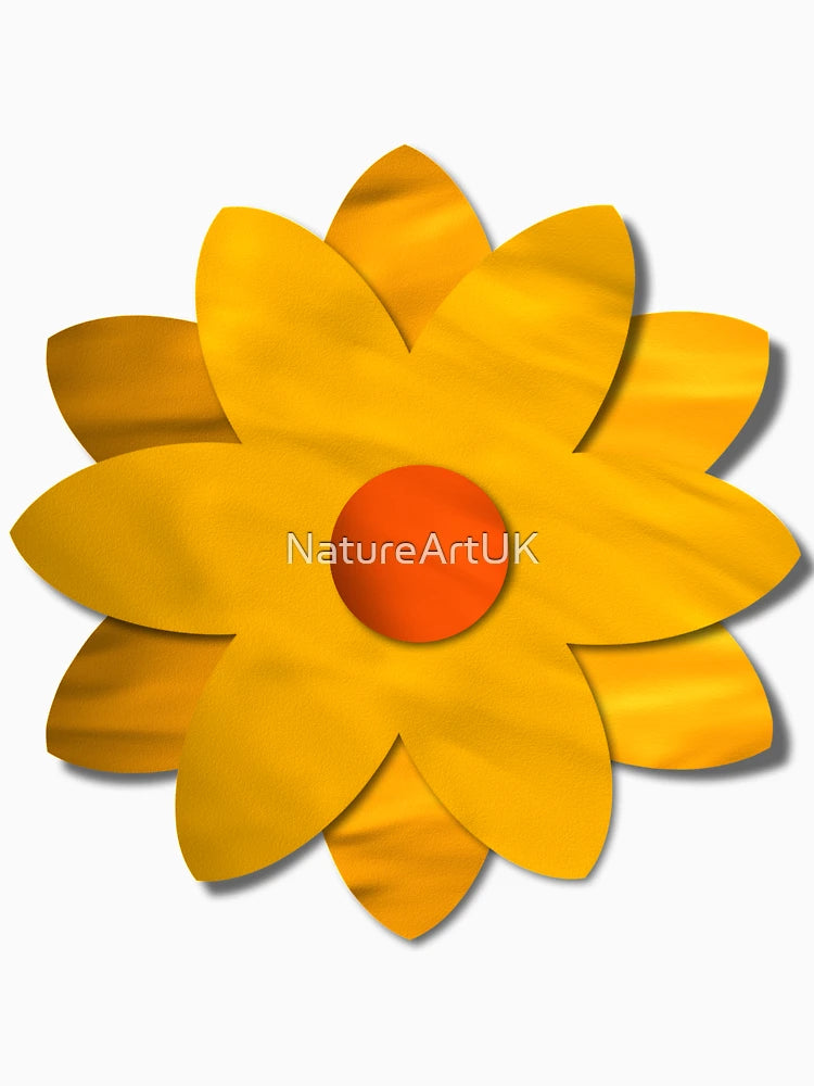3D Orange Flower