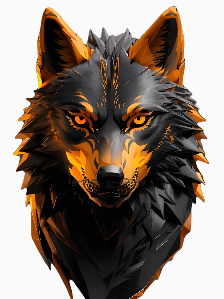 3d wolf design