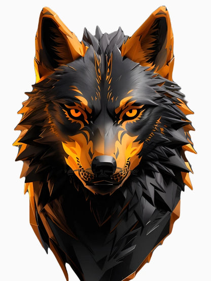3d wolf design