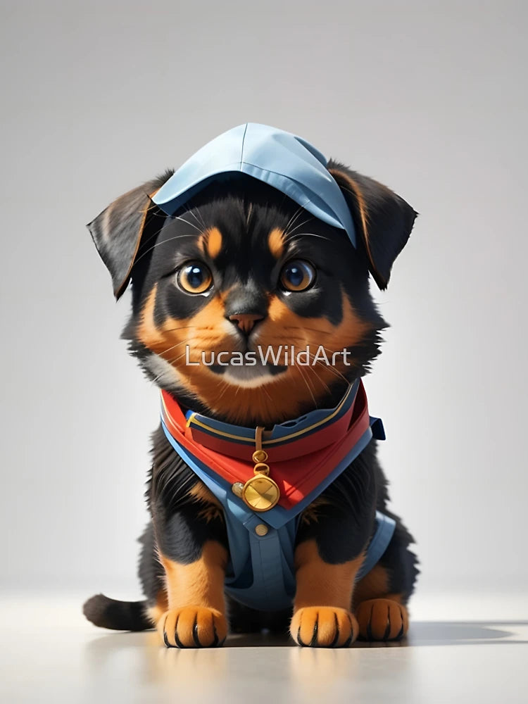 Dog Rottweiler cute 3D
