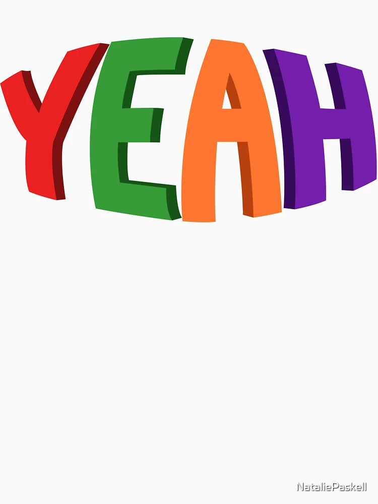 3D YEAH Multicolored Typographic Design