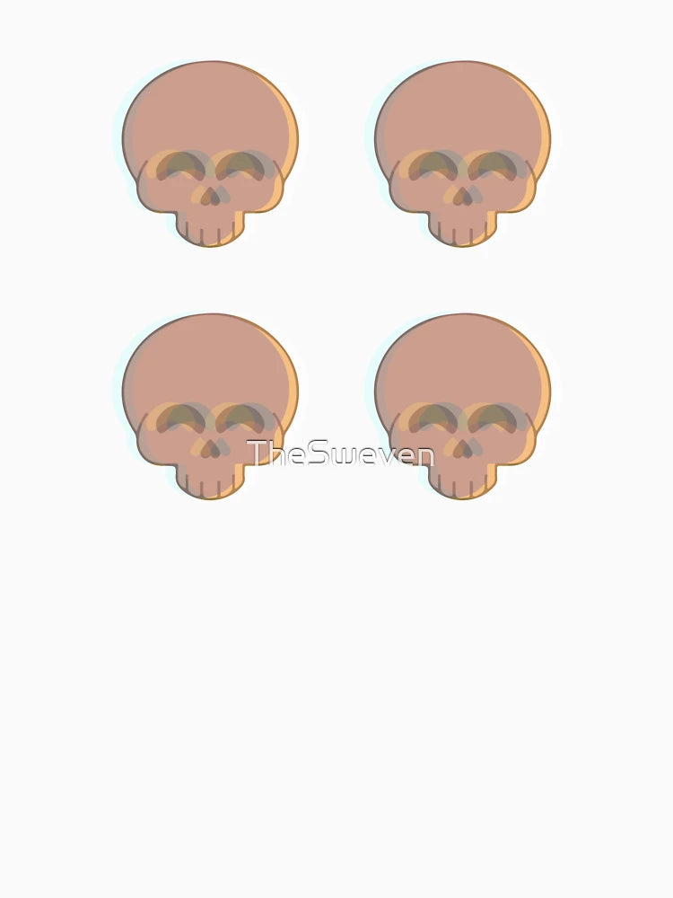 3D Smiling Skull Pattern