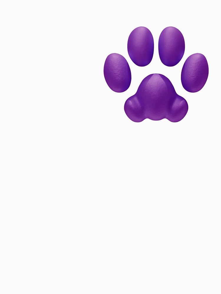 Domestic Cat-styled 3D Pawpad Design (Purple)