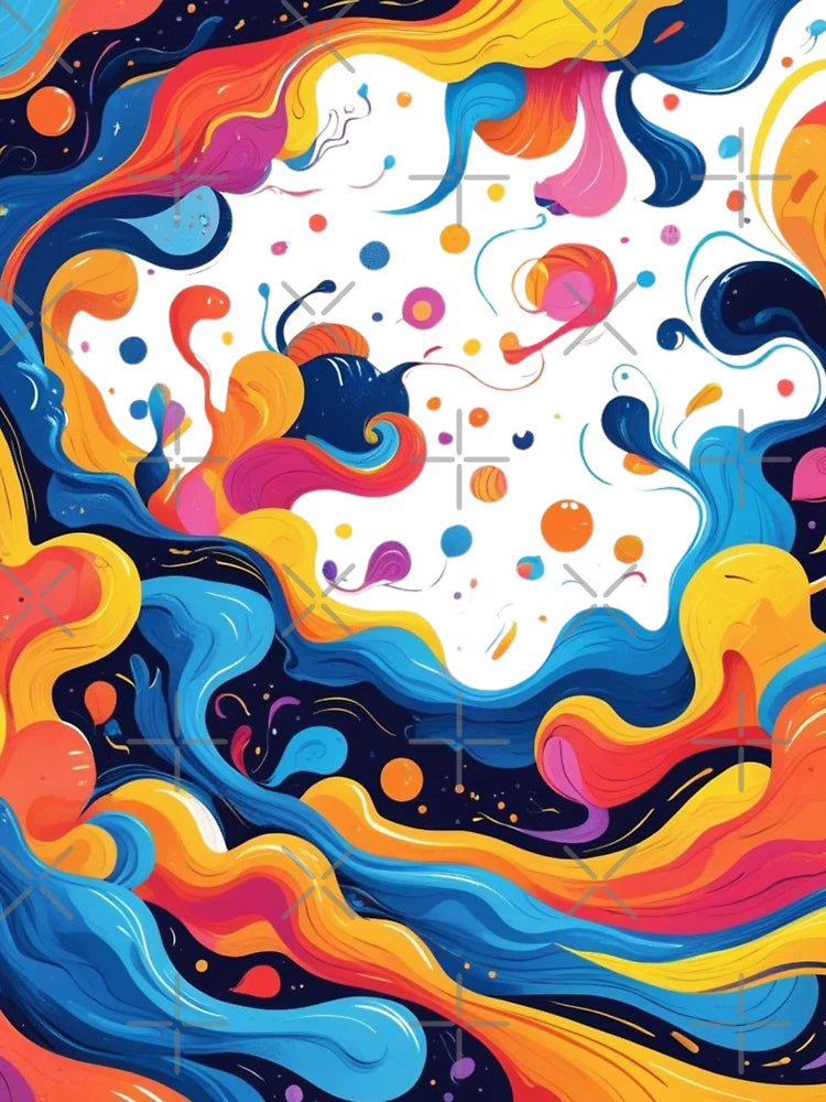 Abstract Rainbow Ocean’s Waves