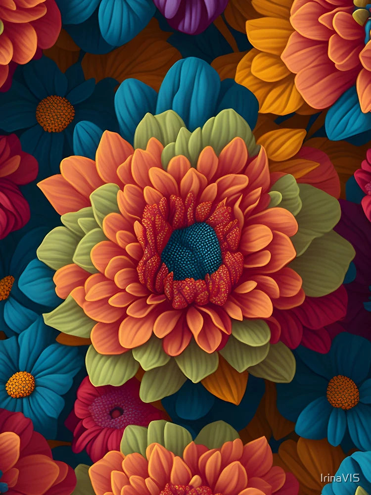 3D flowers Pattern