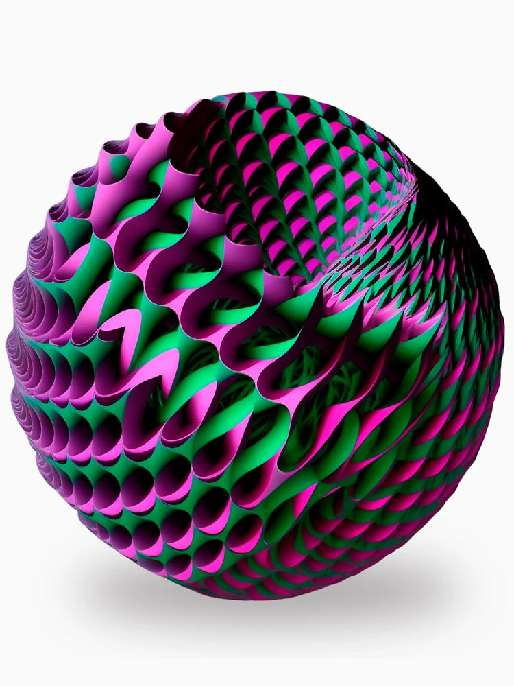 3D Art Optical Illusion Vibrant Colors