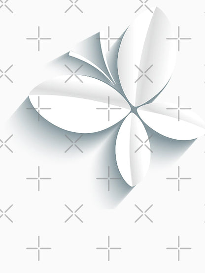 3D White Butterfly
