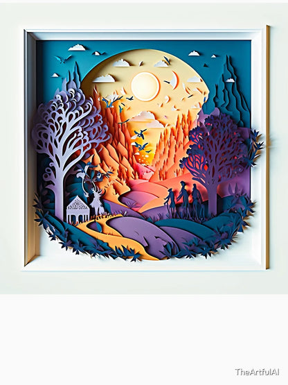3D Effect Papercut Art - Fairytale Scene