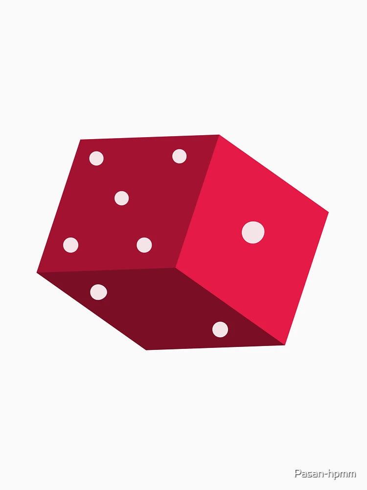 3D dice red