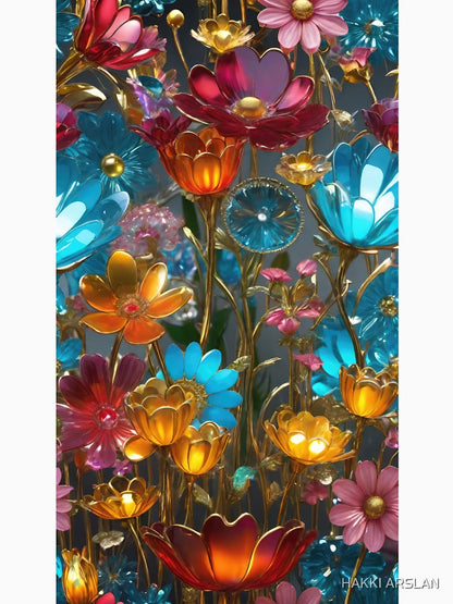 3d Colorful Flowers Backgroun, Floral Pattern