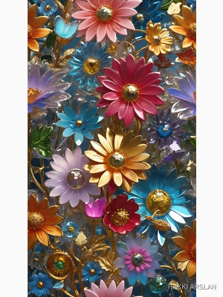3d Colorful Flowers Backgroun, Floral Pattern